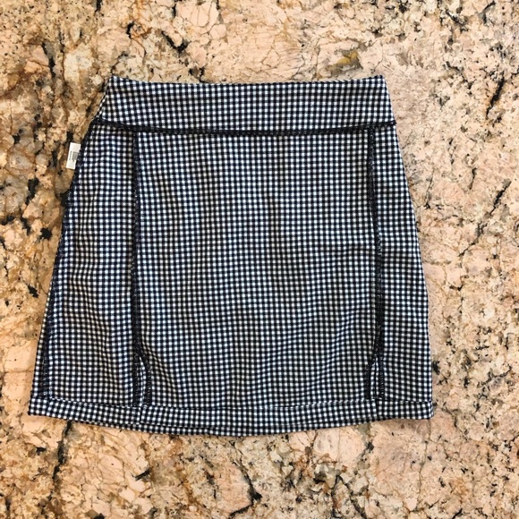 BRANDY🩷MELVILLE JOHN GALT Skirt with Kick Pleat Black White One Size XS-S - Picture 5 of 11